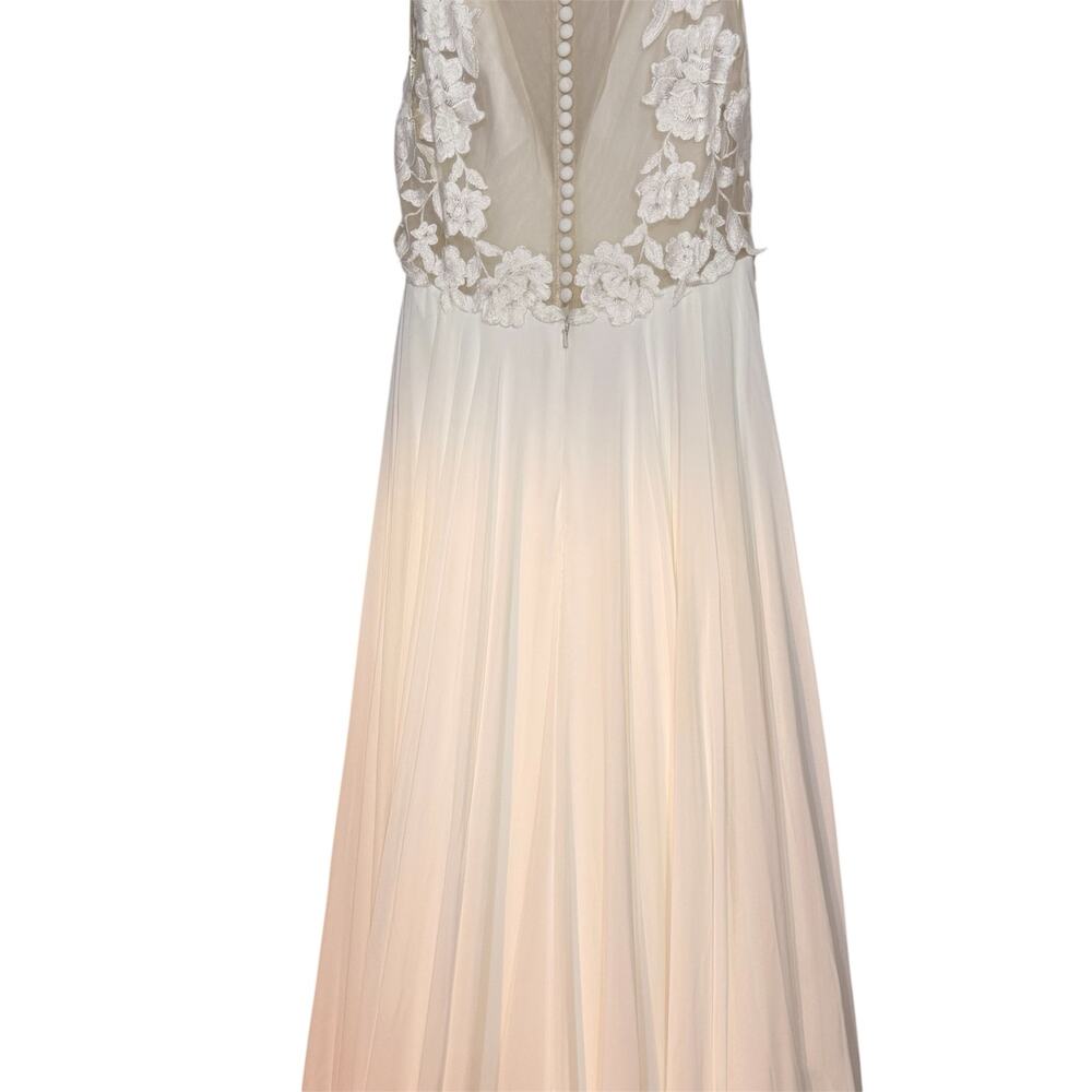 Jenny by Jenny Yoo Elinor Bridal Gown Floral Lace V Neck Wedding Dress NWOT 4 - Picture 4 of 10